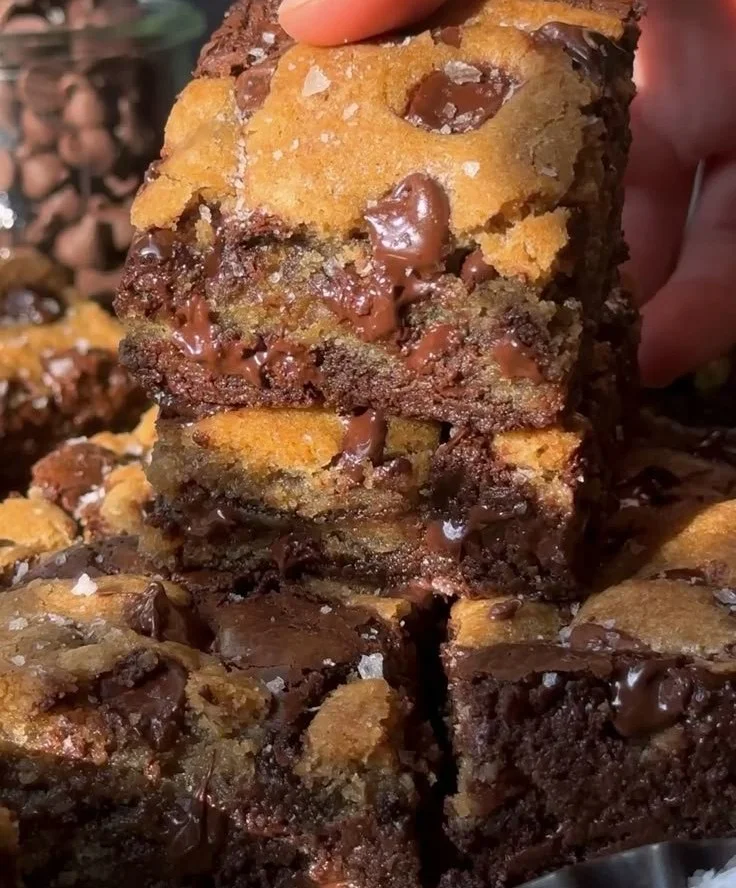 Delicious brown butter brookies with a rich, chewy texture and brownie topping.