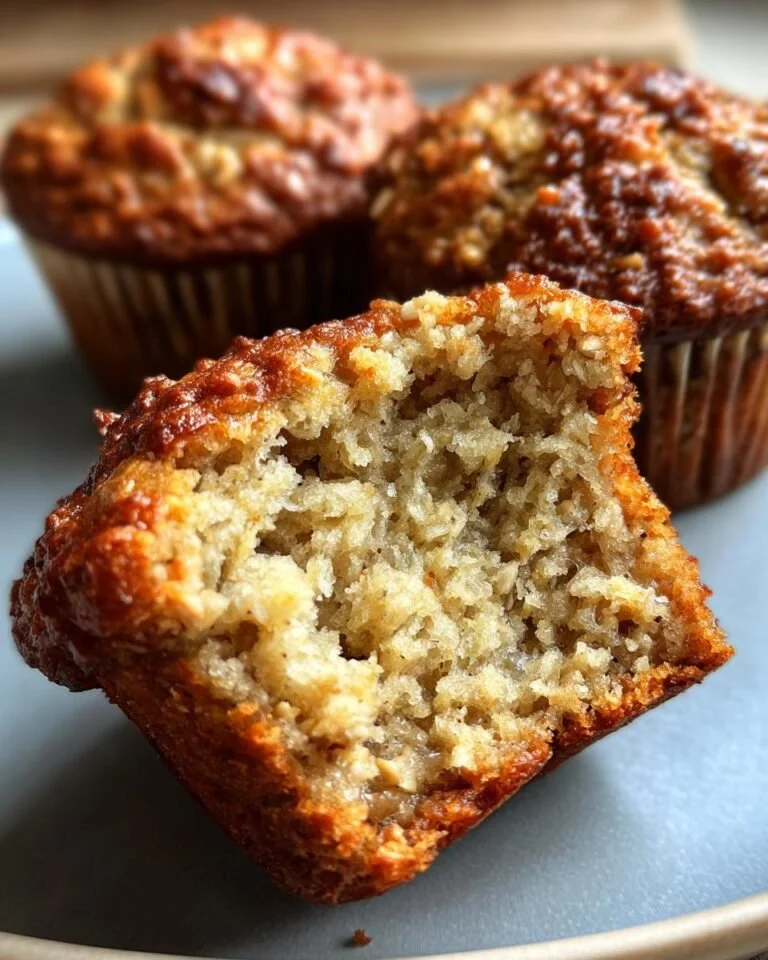 Easy banana oat breakfast muffins fresh out of the oven