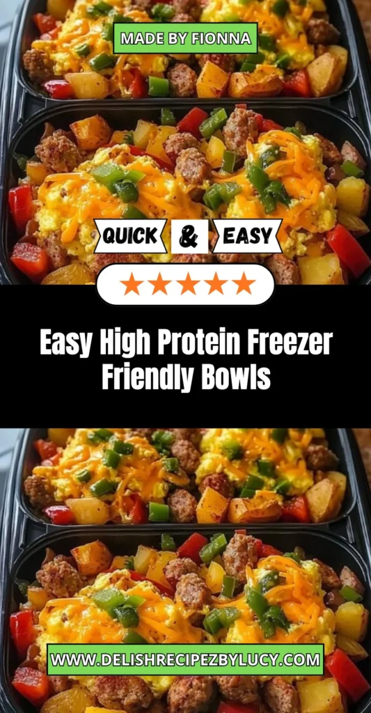 High protein freezer friendly bowls packed with nutritious ingredients