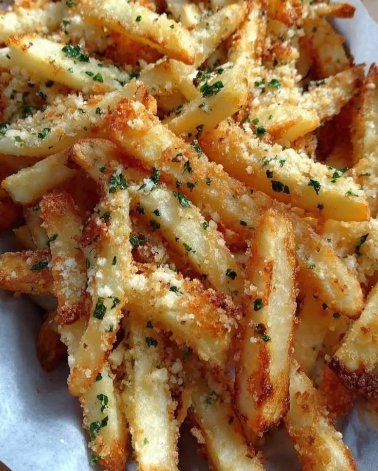 A plate of perfectly golden fries served hot and crispy.