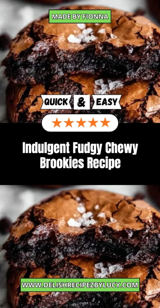 Indulgent fudgy brookies with chocolate and chewy texture