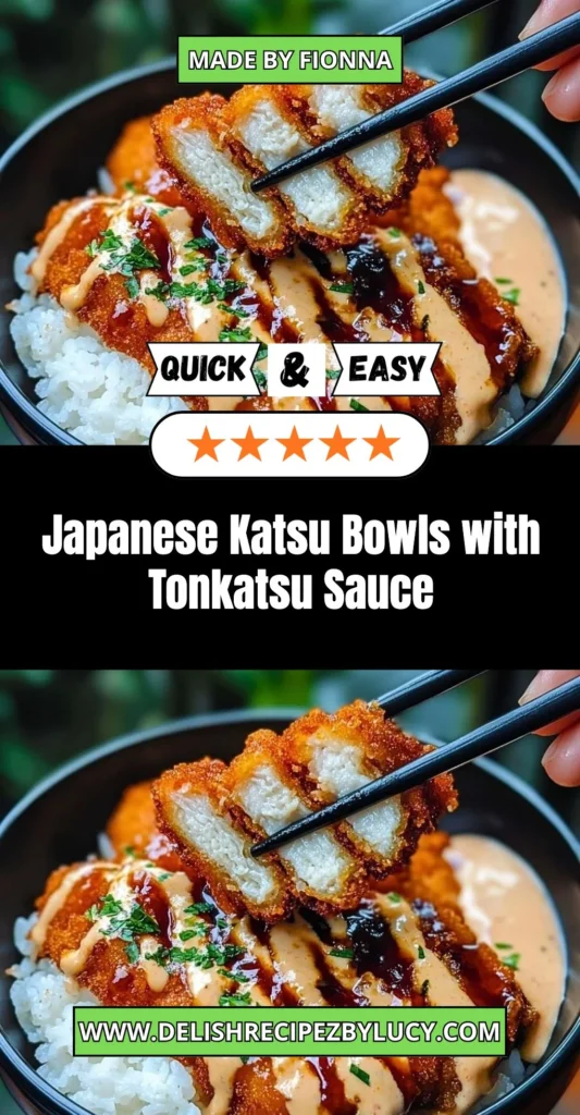 Japanese Katsu Bowl with crunchy tonkatsu and rich tonkatsu sauce