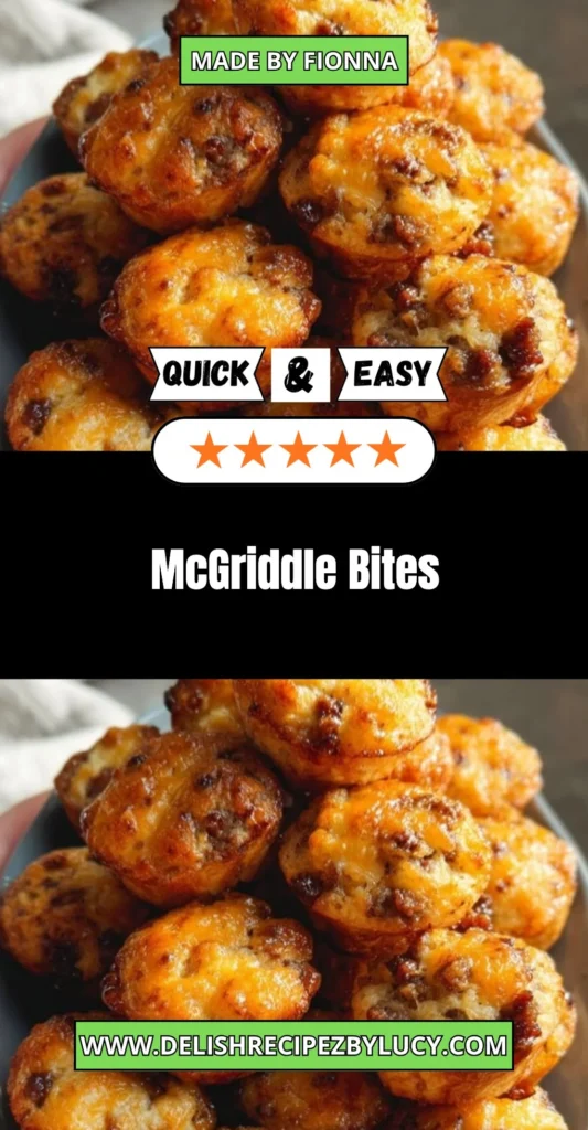Delicious McGriddle Bites featuring a sweet and savory flavor fusion.