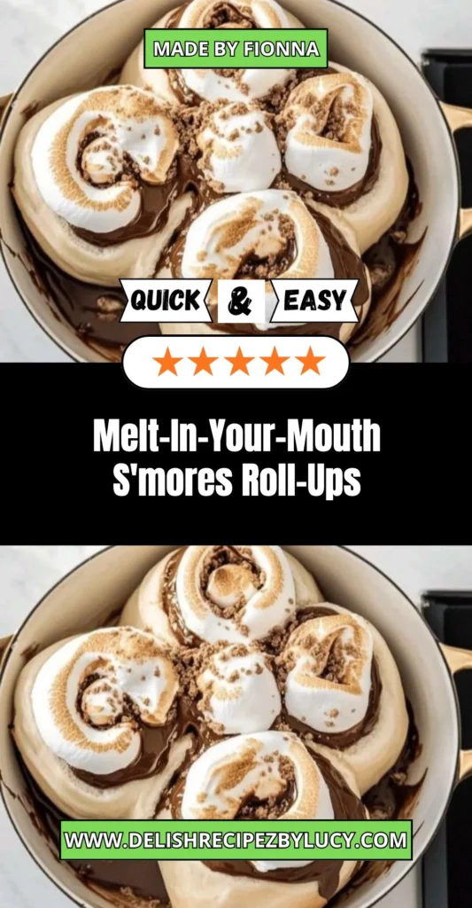 Delicious Melt-In-Your-Mouth S'mores Roll-Ups ready to enjoy.