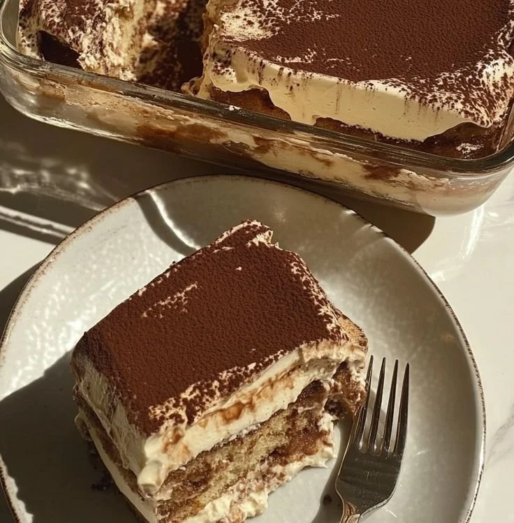 Protein-packed tiramisu dessert with layers of coffee and mascarpone cream
