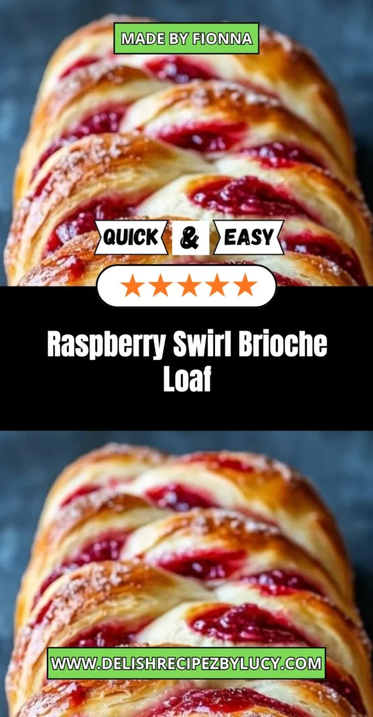 Freshly baked Raspberry Swirl Brioche Loaf with a rich berry flavor
