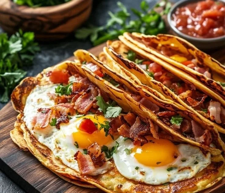 Savory pancake tacos filled with delicious ingredients for a unique twist.