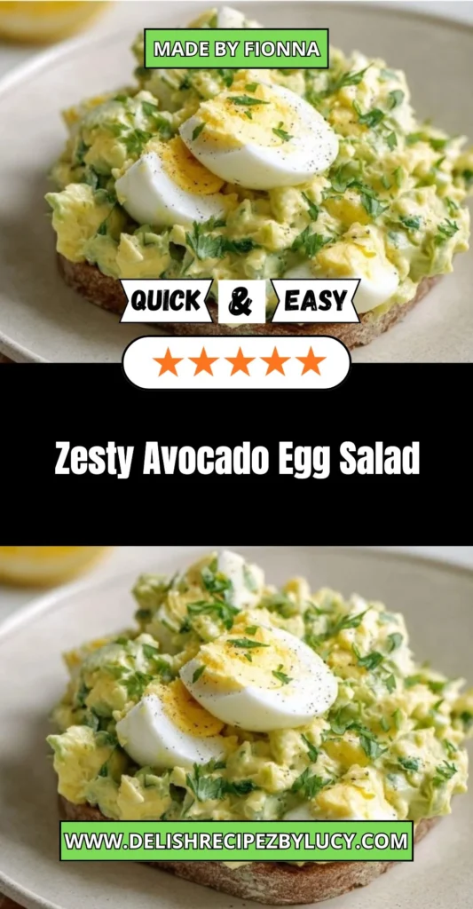 Zesty avocado egg salad served in a bowl with fresh herbs