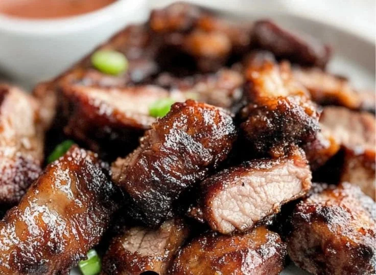 Delicious air fryer short ribs served with side dishes