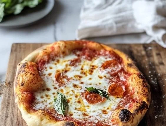 Artisan-style pizza dough preparation guide.