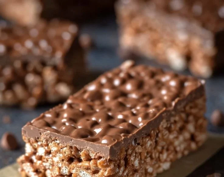 Homemade Chocolate Crunch Bars with crispy texture and rich chocolate flavor.