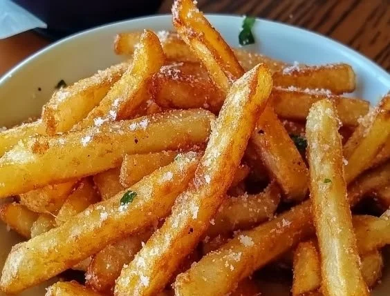 Perfectly crispy French fries served hot and golden brown