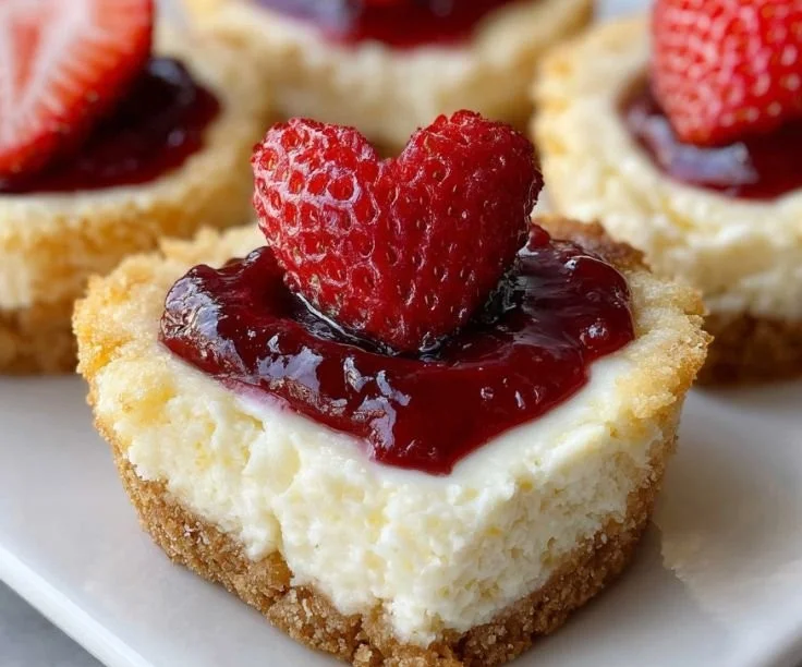 Easy Valentine’s cheesecake sugar cookie cups topped with fresh berries