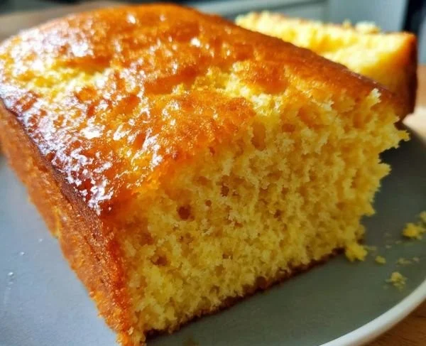 Delicious honey butter cornbread served in a rustic bowl