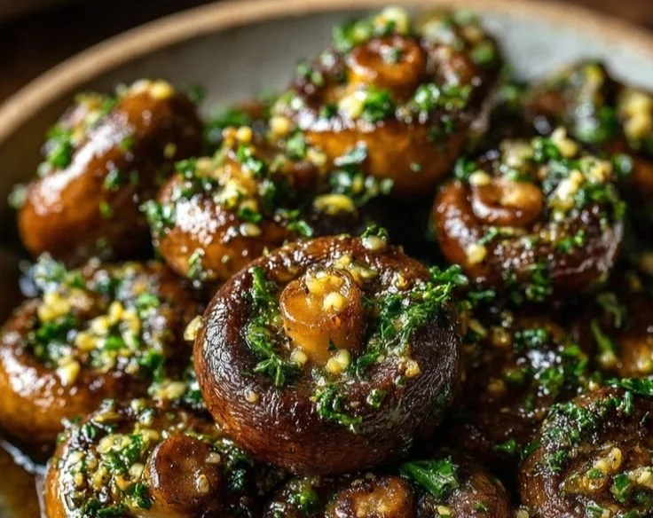 Delicious Marsala mushrooms cooked in a savory sauce, perfect for recipes.