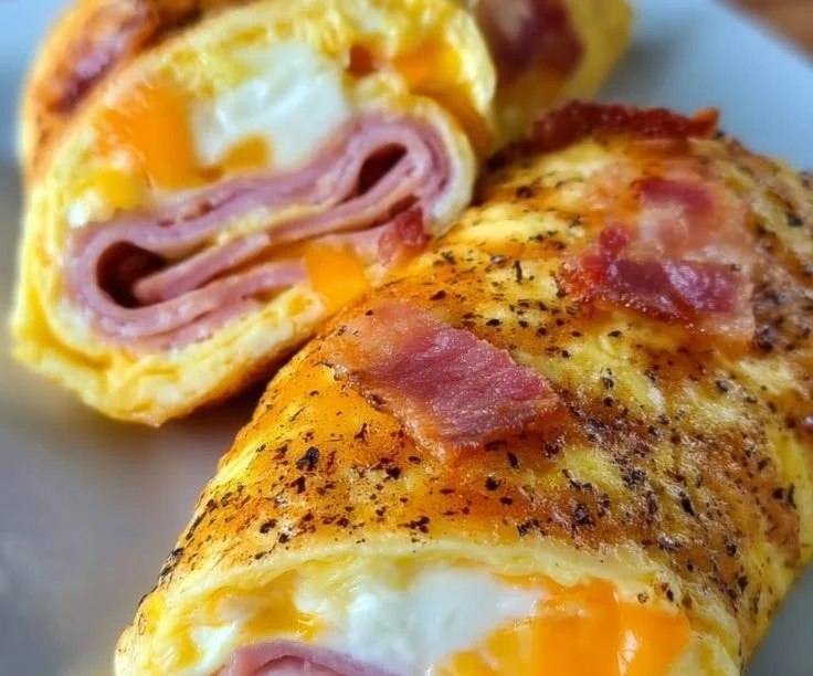 Low carb breakfast roll ups with fresh ingredients