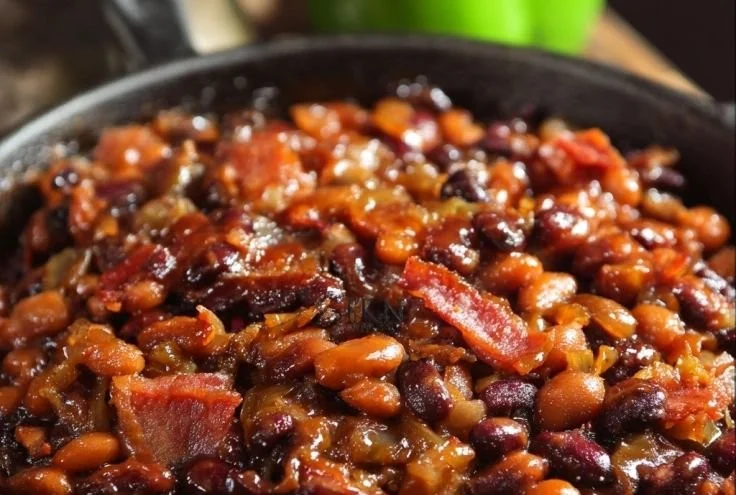 Smoked Baked Beans Recipe with rich flavors and BBQ appeal