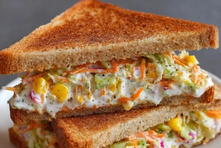 Delicious Vegetarian Mayo Sandwich made with fresh ingredients and creamy mayo