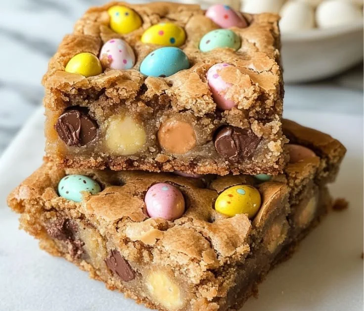 Delicious Cadbury Mini Egg Blondies perfect for Easter celebrations