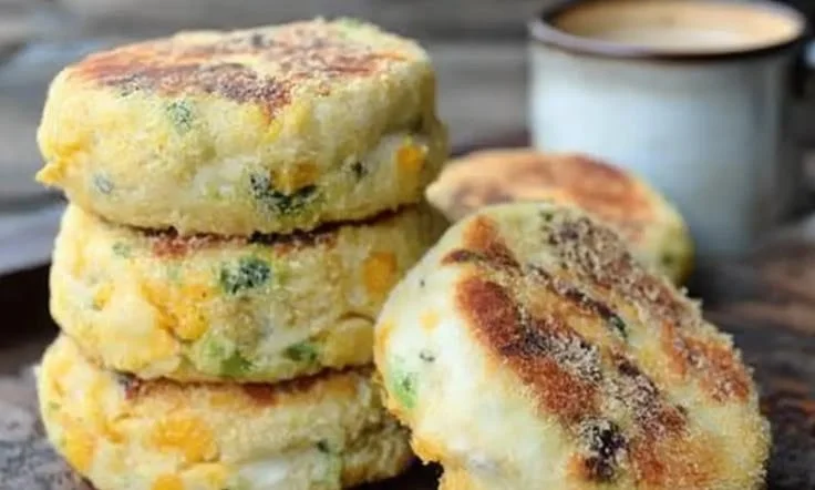 Delicious cheddar scallion muffins fresh from the oven