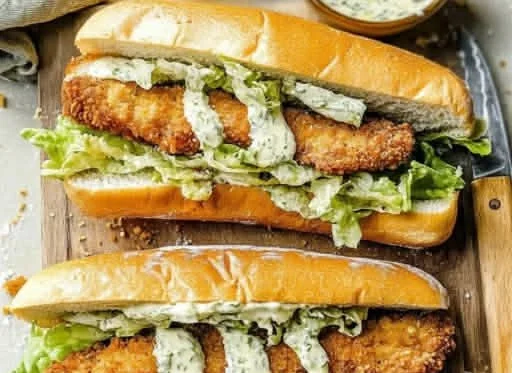 Delicious Chicken Caesar Sandwiches with crispy romaine and grilled chicken