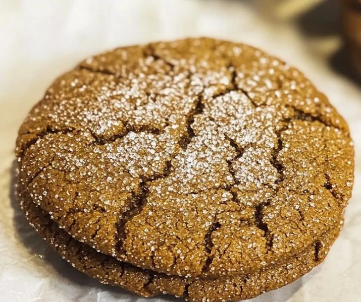 Freshly baked ginger molasses cookies inspired by Starbucks recipe