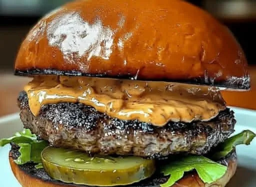Creamy smash burger sauce with tangy flavors for delicious burgers