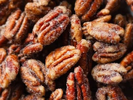 Delicious bowl of easy candied pecans recipe