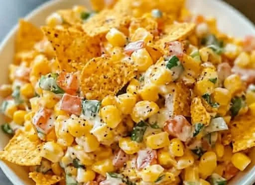 Easy summer corn salad with fresh ingredients and a crunchy texture