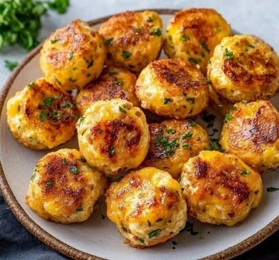 Delicious homemade egg bites recipe topped with colorful vegetables.