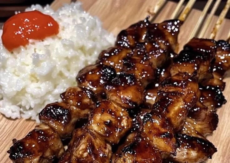 Delicious Japanese Chicken Yakitori skewers grilled to perfection