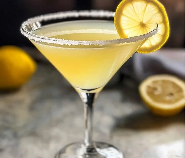 Easy Lemon Drop Martini recipe with three ingredients