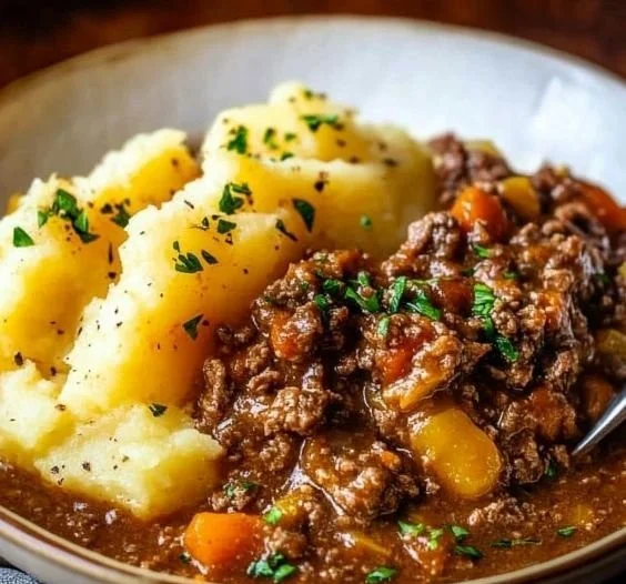 Delicious minced beef and tatties dish served in a bowl