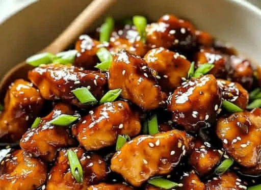 Delicious plate of Mongolian Chicken with vibrant vegetables and sauce