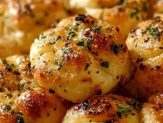 Pillsbury garlic knots made with biscuit dough, served on a plate.