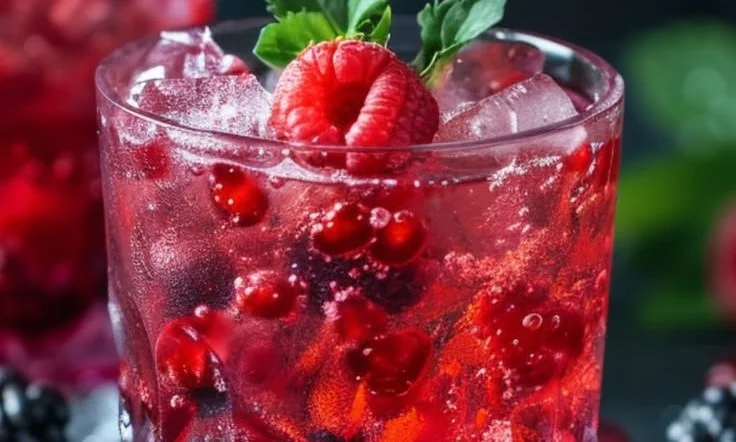 Healthy mocktails in vibrant glasses garnished with fresh fruit and herbs