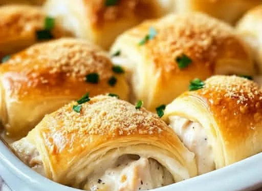 Savory chicken crescent roll-ups for quick family dinners