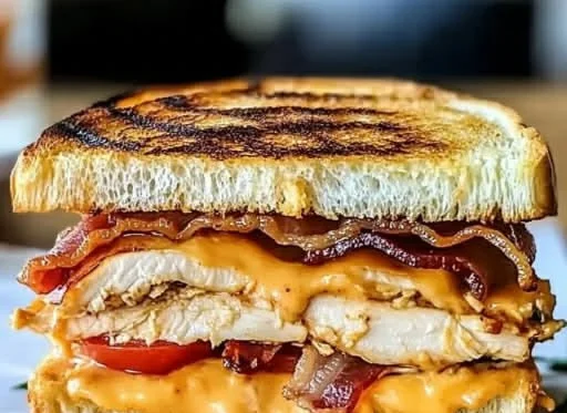 Savory Chipotle Chicken Panini inspired by Panera style with chicken and spices.