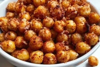 Spicy roasted chickpeas recipe, crunchy and healthy snack