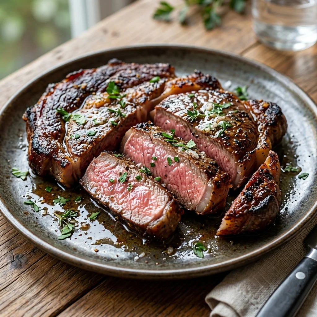 Juicy air fryer steak cooked to perfection