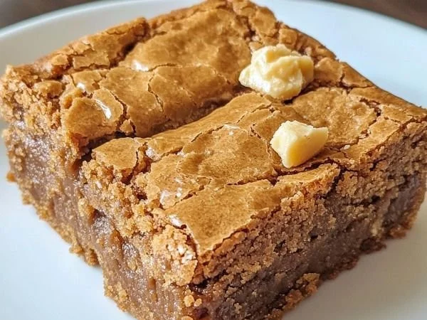 Delicious homemade Biscoff Blondies with caramelized flavor and a soft texture.