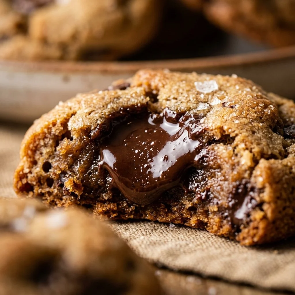 Freshly baked chocolate chip cookies on a cooling rack