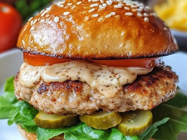 Crispy chicken burgers served on homemade pan bread for a delicious meal