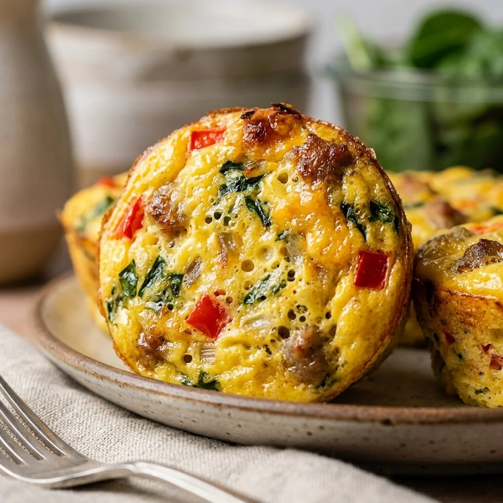 Delicious egg muffins prepared for meal prep in a muffin tin