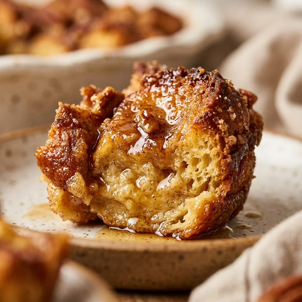 Delicious homemade French Toast Casserole served warm with syrup