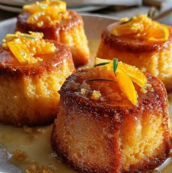 Delicious orange ginger honey cakes on a plate, perfect for desserts and celebrations.