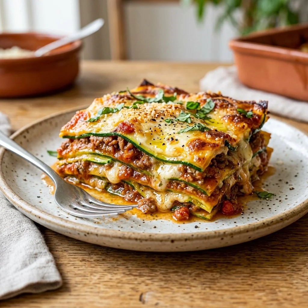 Delicious Zucchini Lasagna made with fresh ingredients and cheese