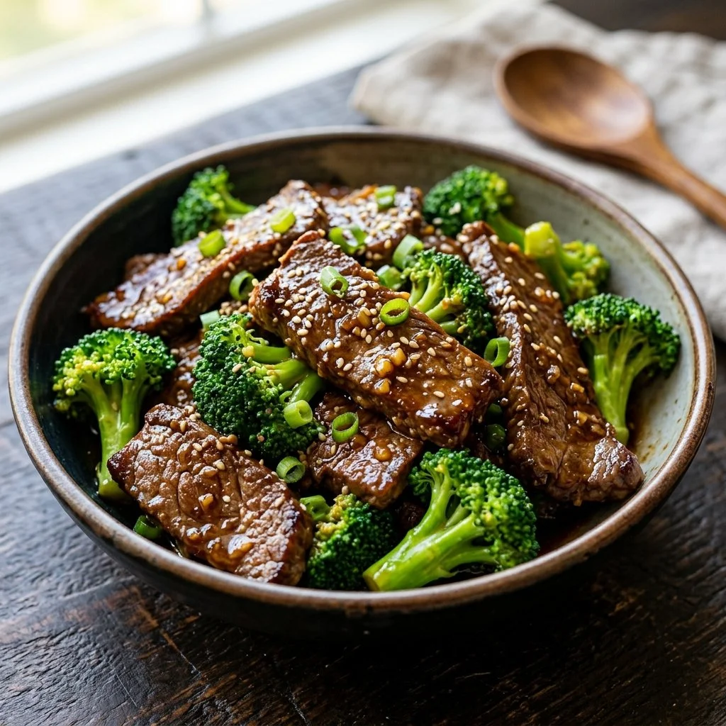 Delicious Beef and Broccoli stir-fry served on a plate