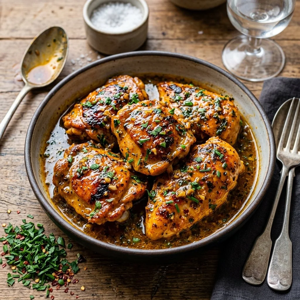 Delicious Cowboy Butter Chicken served with rice and vegetables