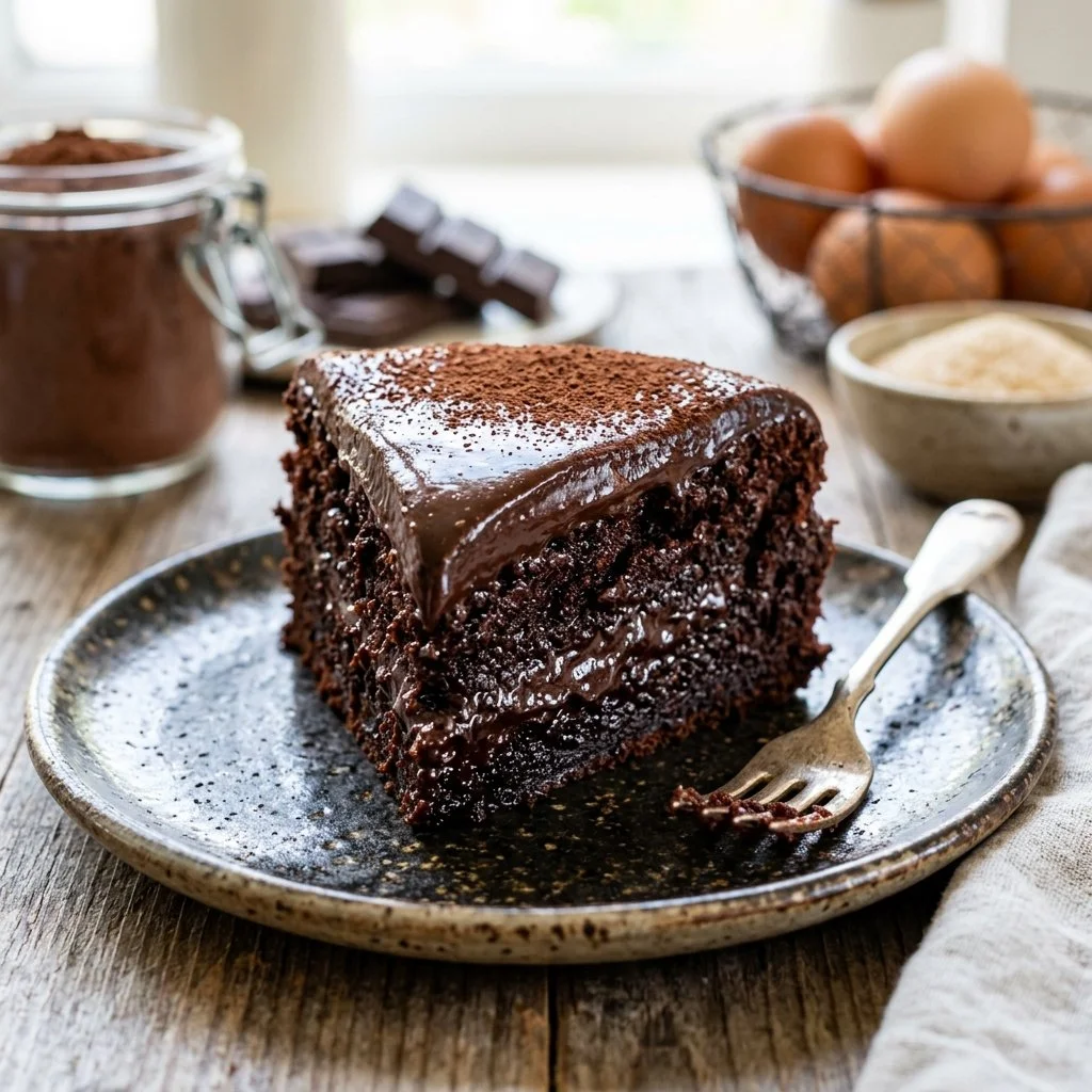 Delicious Flourless Chocolate Cake with rich chocolate flavor and gluten-free ingredients.